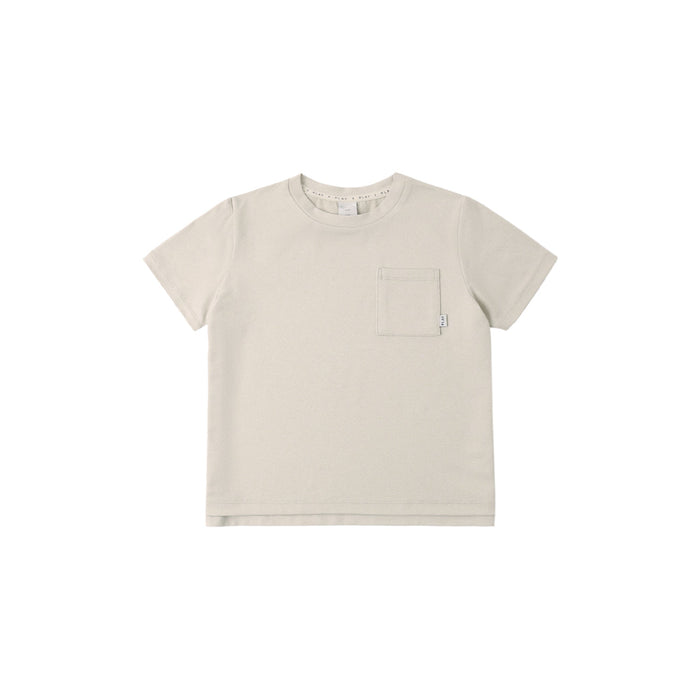 Rylee & Cru Cove Essential Pocket Tee | Heathered Pebble