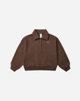 Quarter Zip Sweatshirt | Brown