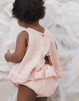 Ruffled Tulip Top + Bloomer Set | Melon