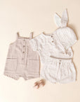 Woven Boxy Top + Short Set | Oat Check