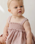 Mae Smocked Top + Bloomer Set || Mauve