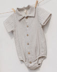 Matteo Romper || Sage Gingham