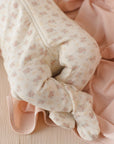 Zip Long Sleeve Sleeper Footie || Flower Field