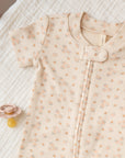 Zip Short Sleeve Sleeper || Strawberries