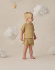 Waffle Tee & Short Set || Honey
