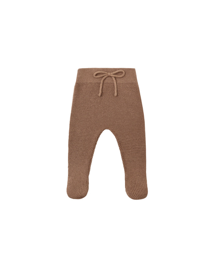 Quincy Mae Footed Knit Pant | Cocoa