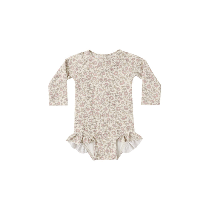 Quincy Mae Olivia Rashguard One-Piece | Dahlia
