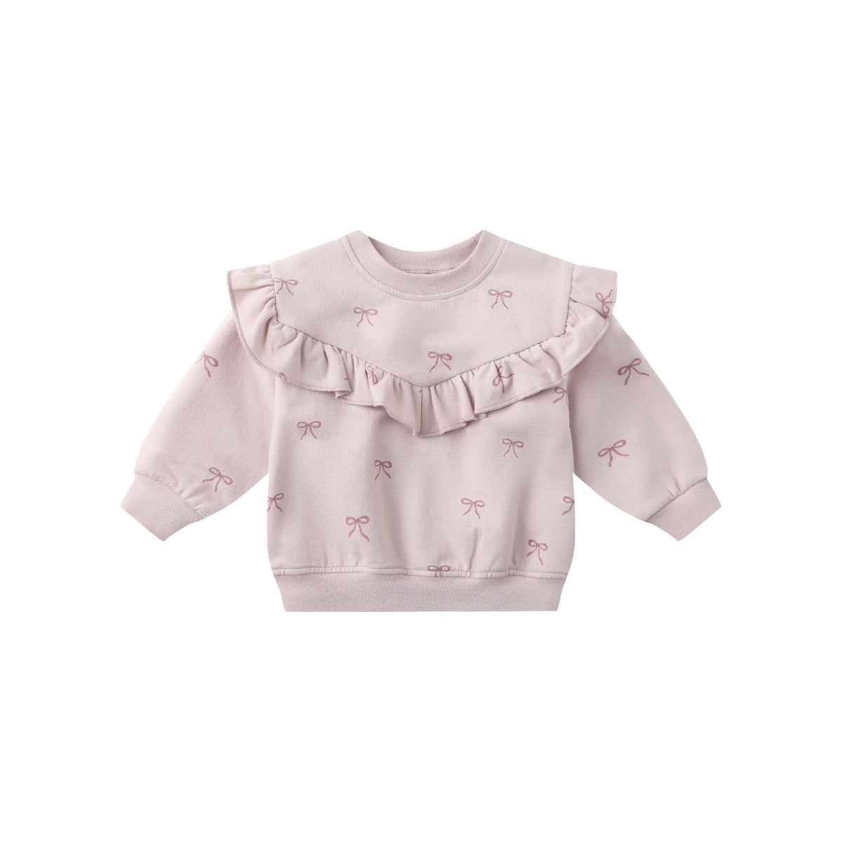 Quincy Mae Ruffle Fleece Sweatshirt | Bows