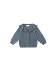 Ruffle Collar Cardigan | Ocean