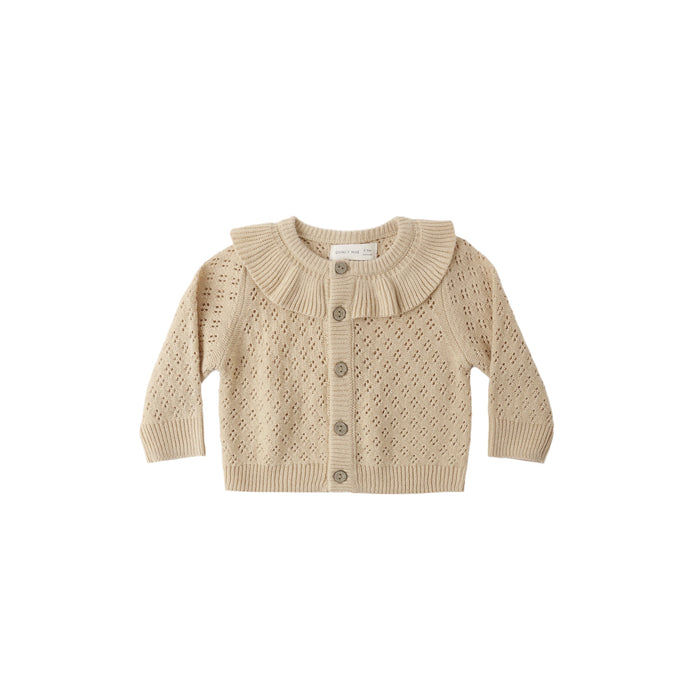 Quincy Mae Ruffle Collar Cardigan | Butterscotch