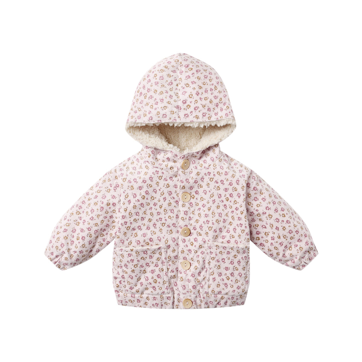 Quincy Mae Corduroy Hooded Jacket | Wildflowers