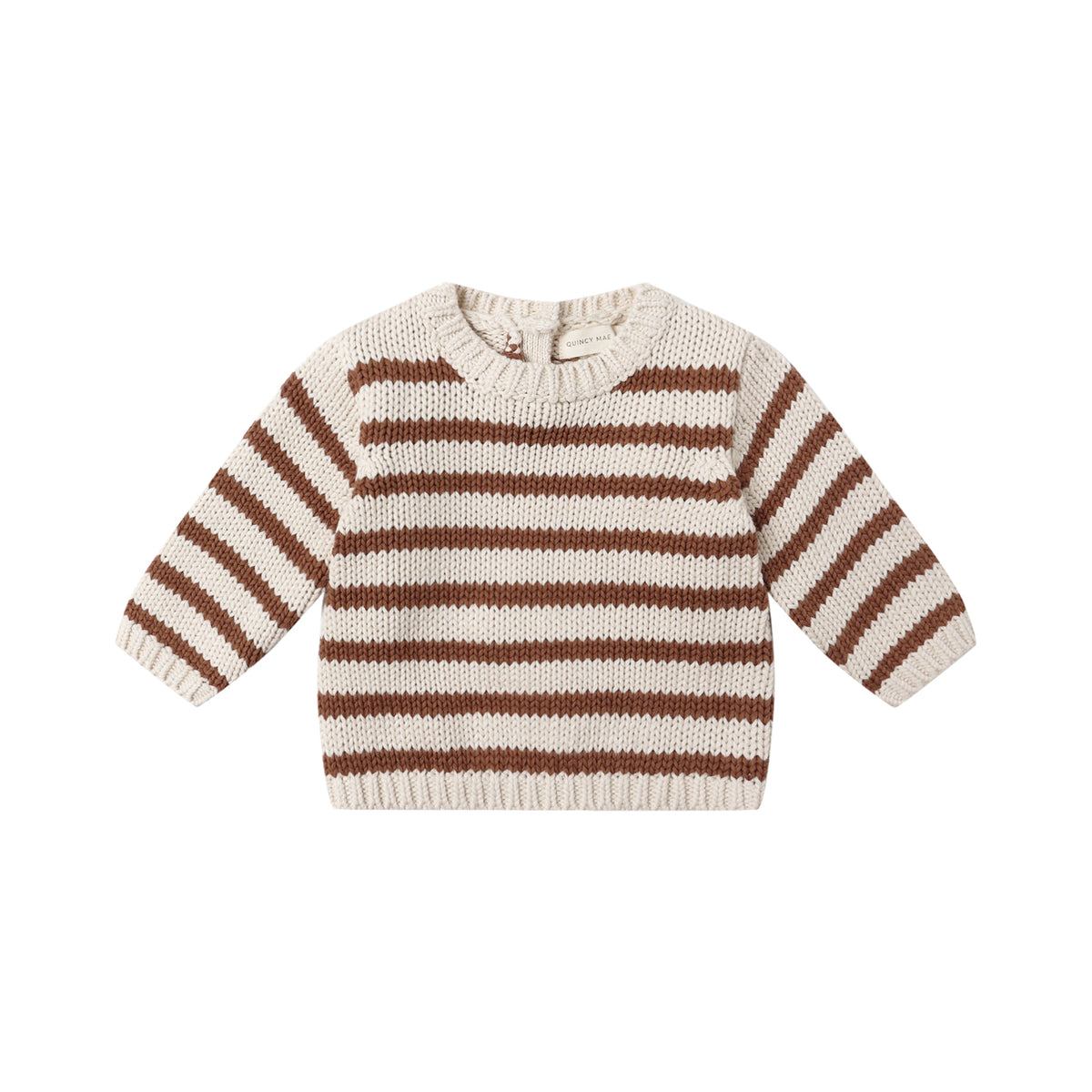Quincy Mae Rex Sweater | Cedar Stripe (4-5Y)