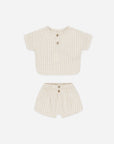 Woven Boxy Top + Short Set | Oat Check
