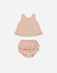 Ruffled Tulip Top + Bloomer Set | Melon