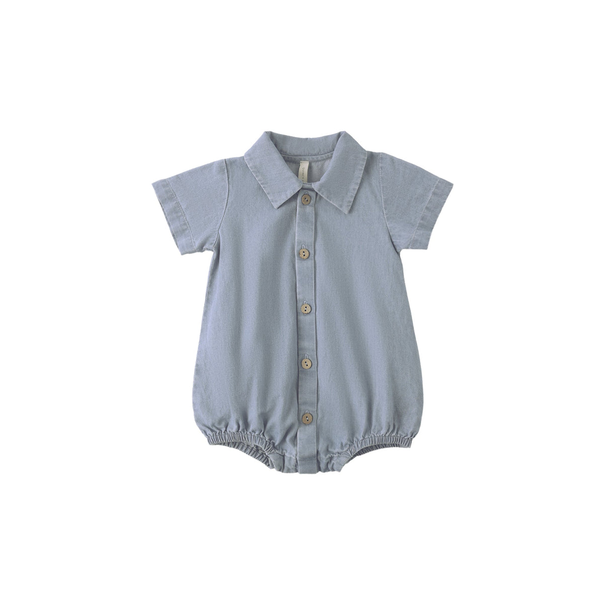Quincy Mae Matteo Romper | Chambray (3-6M)