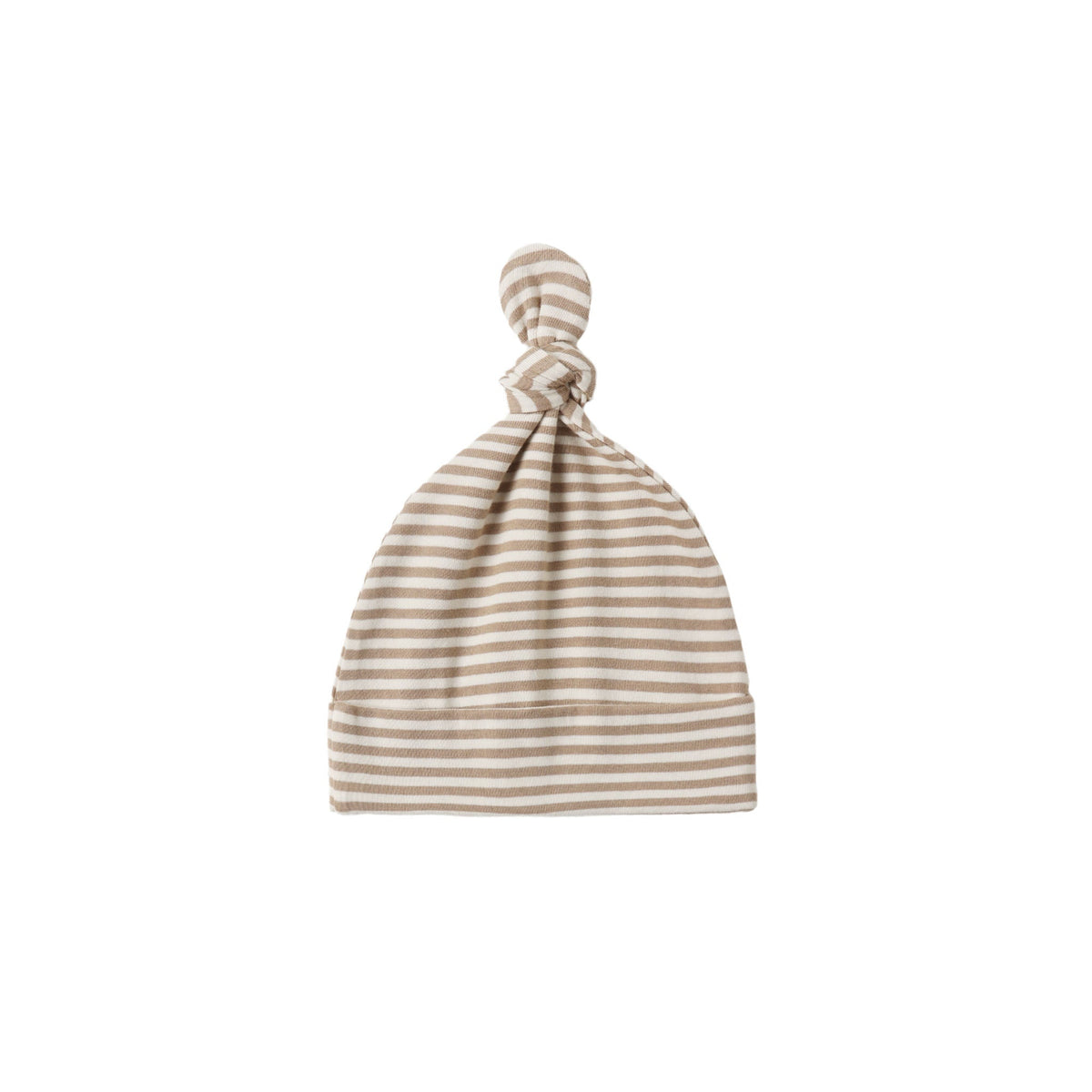Knotted Baby Hat | Almond Stripe