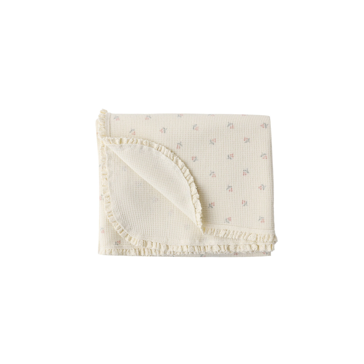 Quincy Mae Waffle Baby Blanket | Mauve Ditsy