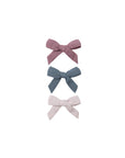 Bow W. Clip, Set of 3 | Mulberry, Ocean, Lilac