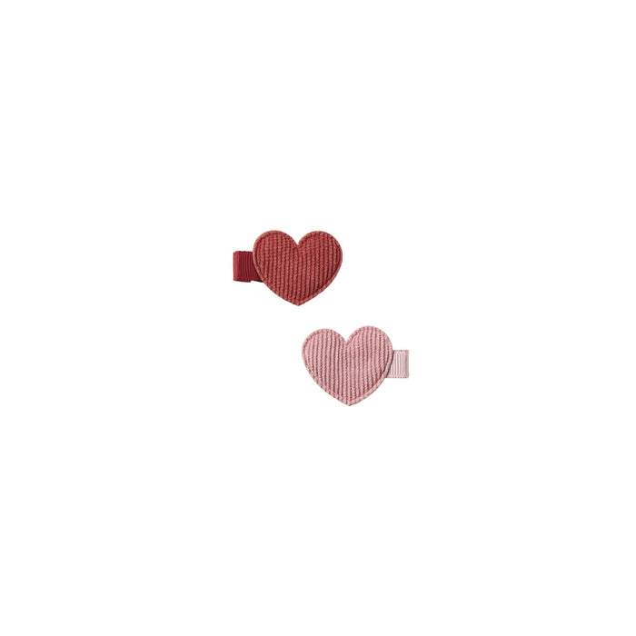 Quincy Mae Heart Clip Set | Red, Pink