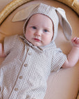 Matteo Romper || Sage Gingham