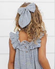 Oversized Bow | Marine Gingham