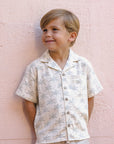 Lapel Collar Shirt || Palm Trees