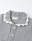 Collared Cardigan | Dusty Blue
