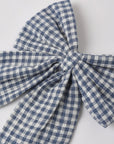 Oversized Bow | Marine Gingham