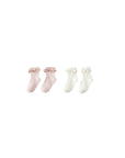 Lace Trim Socks, 2-Pack | Blush, Ivory
