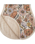 Muslin Burp Cloth Organic Cotton 2-Pack | Retro Flowers/Fog