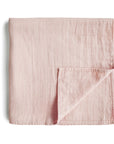 Organic Cotton Muslin Swaddle Blanket | Rose Vanilla