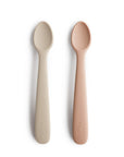 Silicone Feeding Spoons 2-Pack | Blush/Sand