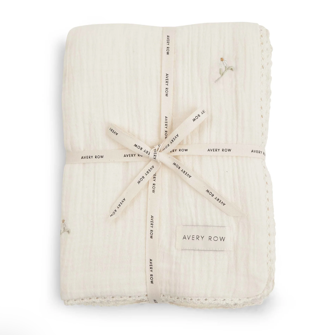 Embroidered Muslin Blanket | Wild Chamomile