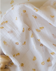 Organic Cotton Muslin Swaddle | Cheerful Chick