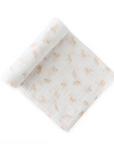 Organic Cotton Muslin Swaddle | Deer Lamb