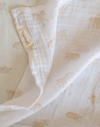 Organic Cotton Muslin Swaddle | Deer Lamb