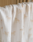 Organic Cotton Muslin Swaddle | Deer Lamb