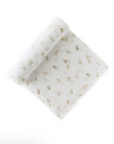 Organic Cotton Muslin Swaddle | Hoppy Bunny