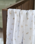 Organic Cotton Muslin Swaddle | Hoppy Bunny