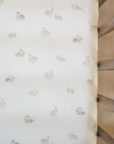 Organic Cotton Crib Sheet | Hoppy Bunny