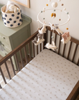 Organic Cotton Crib Sheet | Hoppy Bunny