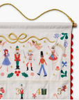 Embroidered Hanging Advent Calendar | Nutcracker