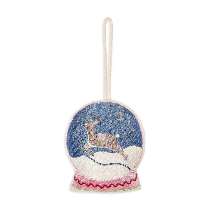 Embroidered Ornament | Snow Globe