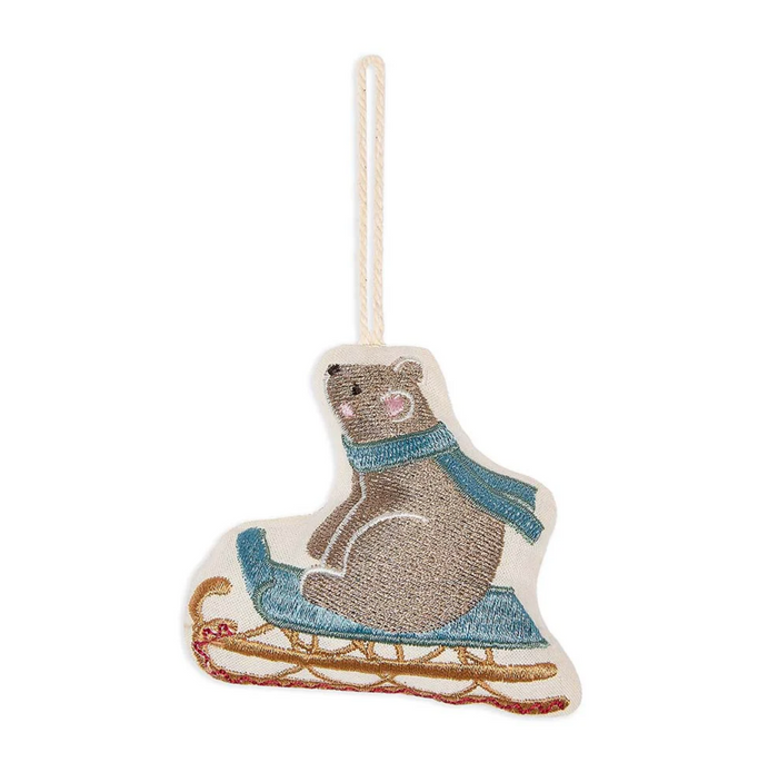 Embroidered Ornament | Bear Cub