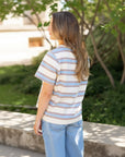Mama Matching Striped Tee | Blue & Brown