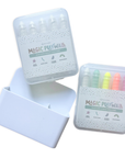 Dustless Chalk Crayons + Magnetic Holder Bundle | White