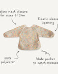 Long Sleeve Bib | Pastel Blooms