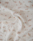 Organic Cotton Muslin Swaddle Blanket | Pink Flowers