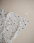 Organic Cotton Muslin Swaddle Blanket | Whales