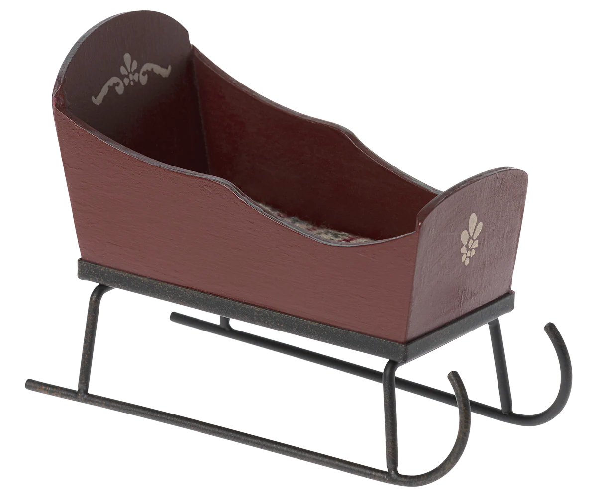 Maileg Red Sleigh | Mouse